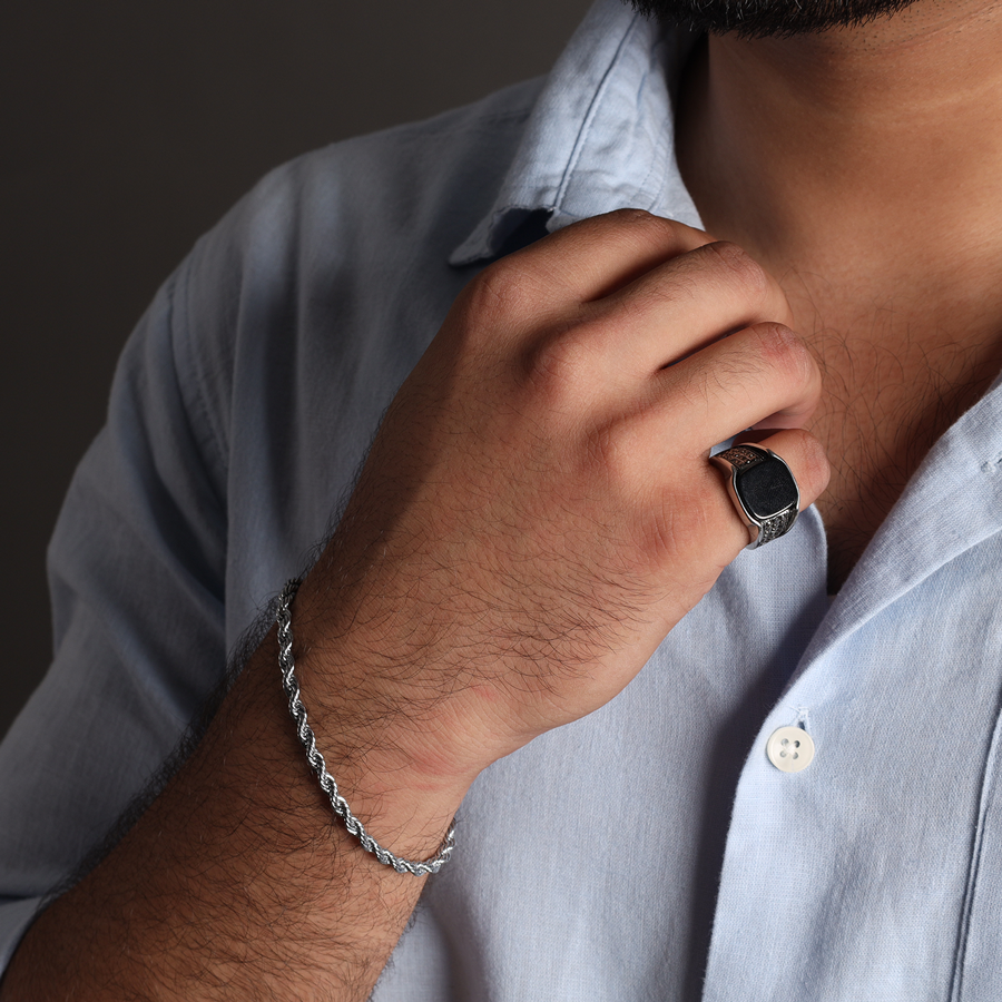 Onyx Gemstone Signet Ring