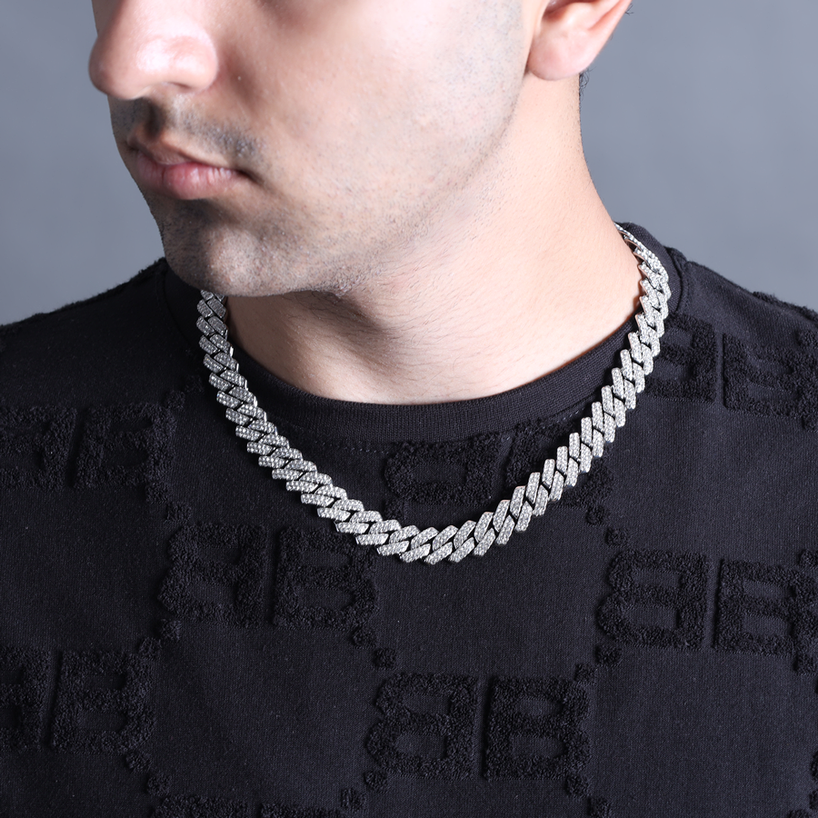 Diamond-Encrusted Cuban Link Chain