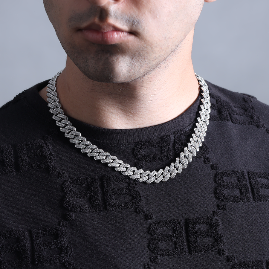 Diamond-Encrusted Cuban Link Chain