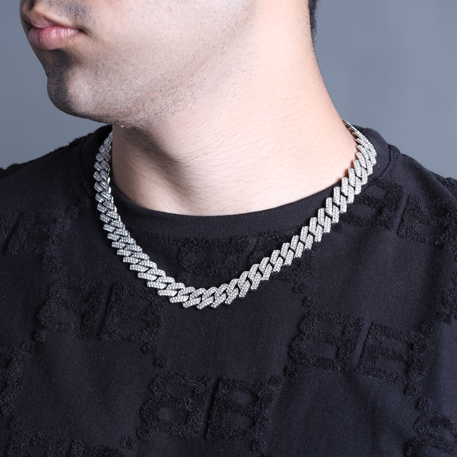 Diamond-Encrusted Cuban Link Chain